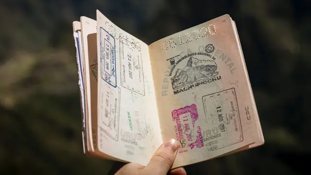 Ilustrasi paspor, passport, visa