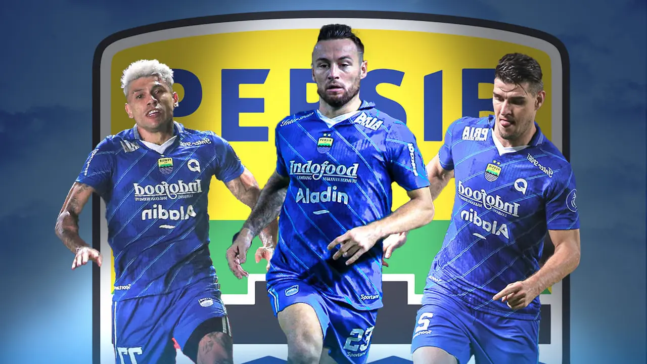 Persib Bandung - Ilustrasi 3 Pemain Persib: Ciro Alves, Marc Klok, Nick Kuipers