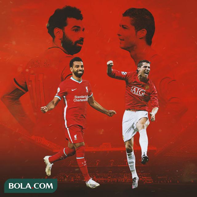 Ilustrasi - Mohamed Salah Vs Cristiano Ronaldo