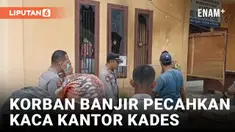 Bantuan Lambat Datang, Korban Banjir di Pesisir Selatan Pecahkan Kaca Kantor Wali Nagari