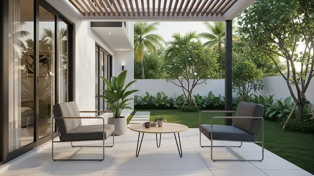 Model Teras Dekat Halaman Belakang Rumah