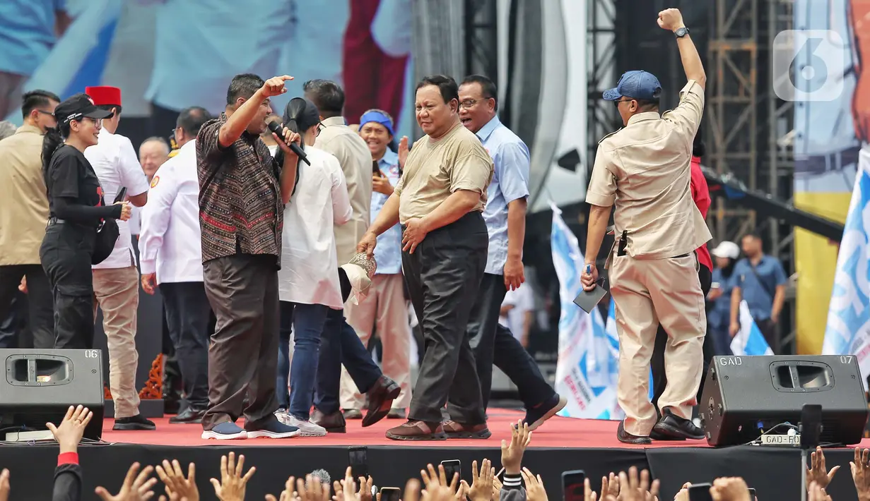 Presiden Prabowo Subianto juga akan membentuk Satgas Pemutusan Hubungan Kerja (PHK), meloloskan Rancangan Undang-Undang (RUU) Perlindungan Pekerja Rumah Tangga, serta terus memberantas korupsi di Indonesia. (Liputan6.com/Angga Yuniar)