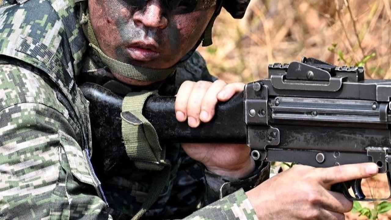Latihan ini melibatkan lebih dari 7.000 serdadu dan prajurit militer dari 30 negara.&nbsp;Manan Vatsyayana/AFP