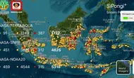 Update Sebaran Hotspot Kebakaran Hutan Kalteng dan Sumsel