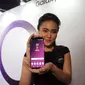 Salah satu model di peluncuran Galaxy S9 dan Galaxy S9 Plus di Jakarta, Jumat (9/3/2018). Liputan6.com/ Agustin Setyo Wardani