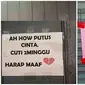 Tulisan Toko Tutup karena Alasan Pribadi Kocak. (Sumber: Instagram/mehongcongkok/onecak)