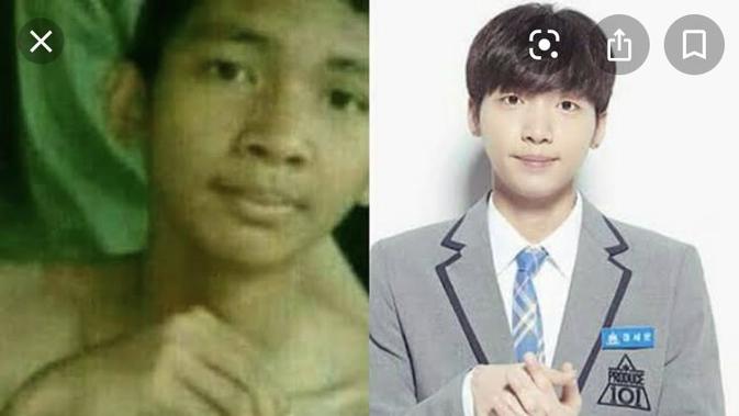 Cocoklogi Seleb Korea Selatan dan Artis Indonesia. (Sumber: Twitter/@ttokieeya)