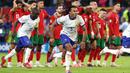 Prancis menjadi pemenang setelah mengungguli Portugal di babak adu penalti (5-3). (FRANCK FIFE/AFP)