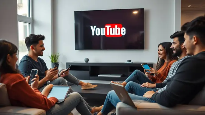 fungsi youtube ©Ilustrasi dibuat AI