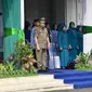 Wali Kota Malang, M Anton saat memimpin upacara di halaman Balai Kota Malang, Jawa Timur (Liputan6.com)