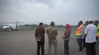 Menhub Budi Karya Sumadi di Bandara Soedirman (JBS) Purbalingga. (Foto: Liputan6.com/Dinkominfo Purbalingga)