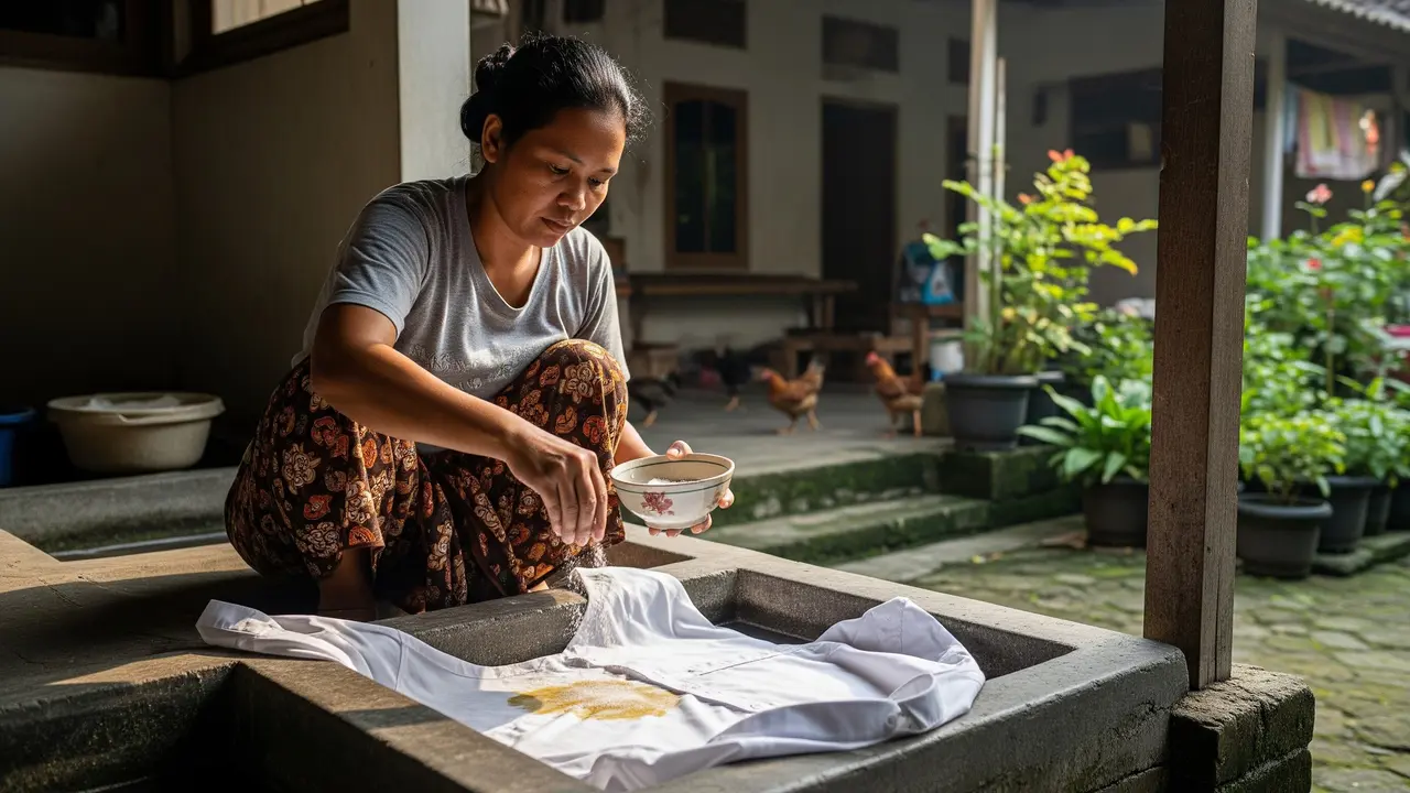 Cara Menghilangkan Noda Minyak di Baju