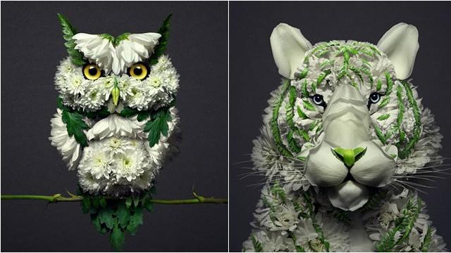 Seniman Ini Buat Bunga dan Daun Jadi Bentuk Binatang, 7 Potretnya Menakjubkan