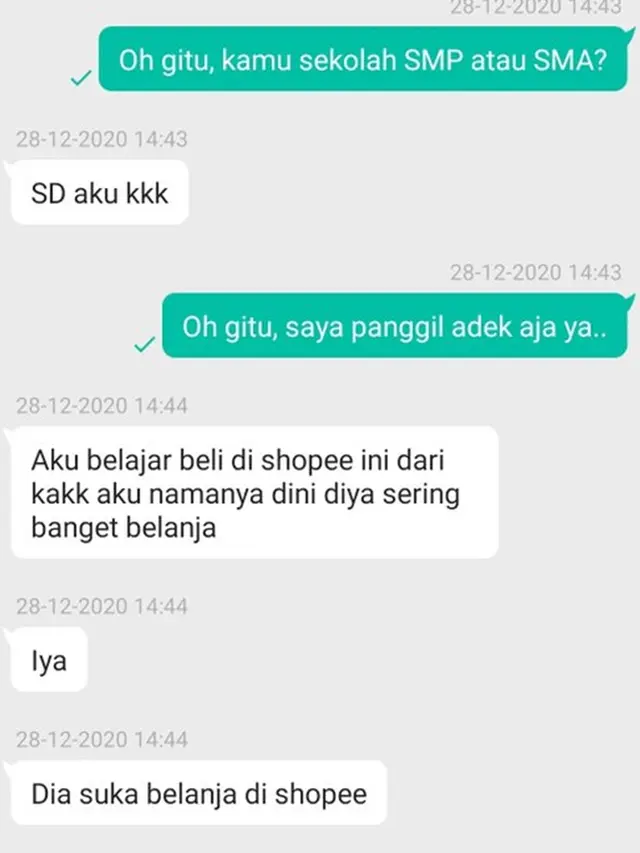 6 Chat Bocah Order di Online Shop Ini Polos Banget, Melatih Kesabaran