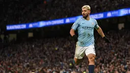 2. Sergio Aguero (Man City) - 17 gol dan 6 assist (AFP/Paul Ellis)