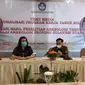 Kepala Balai Arkeolog Sulut Wuri Handoko bersama Dinas Kebudayaan Provinsi Sulut dan Dinas Kebudayaan dan Pariwisata Kabupaten MInahasa saat memaparkan proyek film animasi.