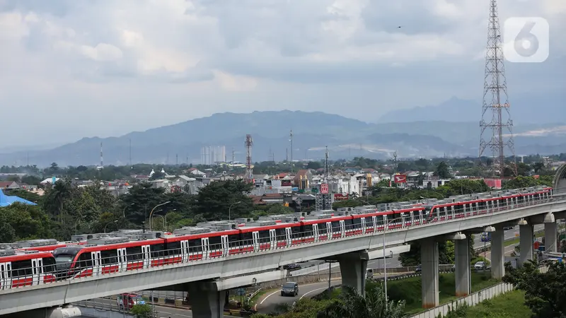 Progres Pembangunan Kereta LRT Jabodebek