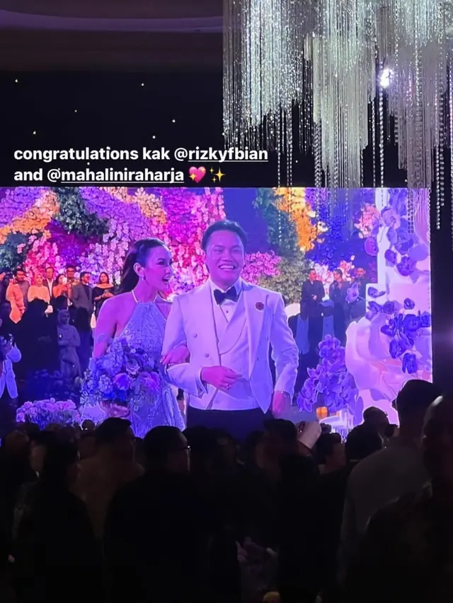Mahalini dan Rizky Febian di Resepsi Nikah
