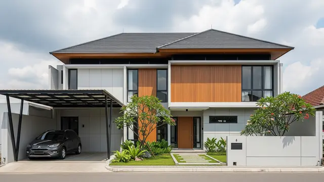 Model Atap Rumah Minimalis 2 Lantai Tampak Depan Model Perisai