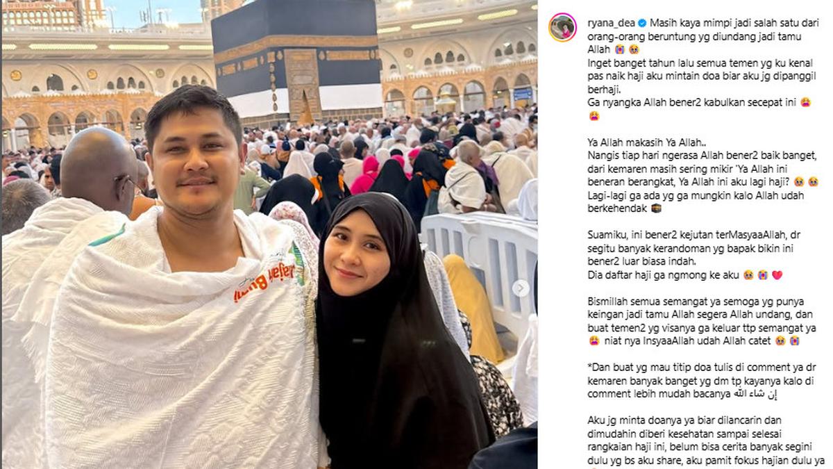 Ryana Dea Dapat Kejutan Naik Haji dari Suami, Menangis Selama di Tanah Suci