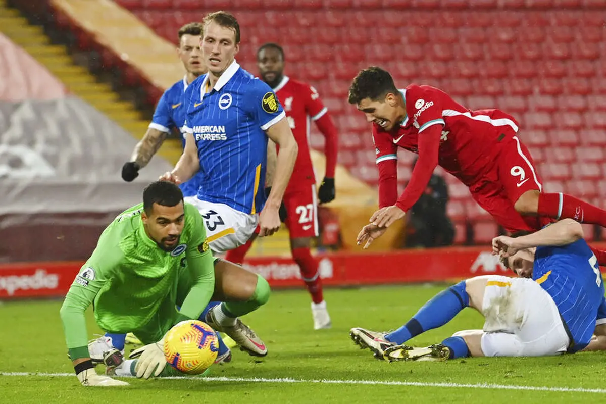 FOTO: Kala Juara Bertahan Liga Inggris Liverpool Dipecundangi Tim Papan Bawah Brighton & Hove Albion