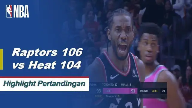 Cuplikan Hasil Pertandingan NBA : Raptors 106 vs Heat 104