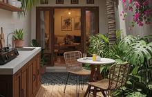 9 Desain Dapur Terbuka 2x3 Meter untuk Rumah Tipe 45 dengan Area Makan Bergaya Kafe Outdoor