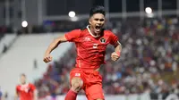 Pemain timnas Indonesia U-22,&nbsp;Muhammad Ramadhan Sananta usai menjebol gawang Thailand pada final SEA Games&nbsp;2023 Kamboja (dok.PSSI)