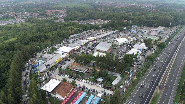 Penampakan kondisi salah satu rest area di ruas tol Transjawa.