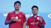 Ganda putra Indonesia Leo Rolly Carnando/Bagas Maulana runner up&nbsp;All England 2025 setelah kalah dari wakil Korea Selatan Kim Won Ho/Seo Seung Jae di final. Leo/Bagas kalah 19-21 dan 19-21 di Utilita Arena Birmingham, Birmingham, Inggris, Senin (17/3) dini hari WIB. (foto: PBSI)