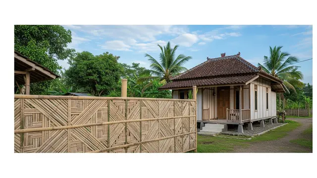 Pagar Bambu Anyaman Tradisional