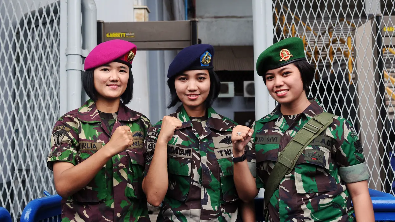 Tentara-tentara cantik siap amankan final Piala Jenderal Sudirman