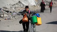 Kondisi ini akibat pengepungan dan blokade pasokan penting oleh Israel selama lebih dari dua bulan ke Jalur Gaza. (Bashar TALEB/AFP)