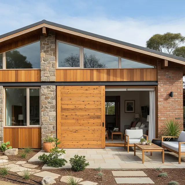 Rumah Kecil Elegan dengan Pintu Geser (Image by Gemini AI)