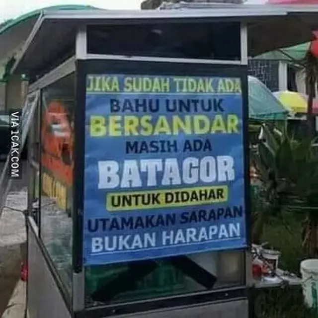 6 Tulisan Bak Gombalan di Gerobak Jualan Ini Bikin Pembeli Senyum Sendiri