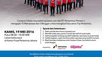 Selain itu peserta akan dibekali dengan materi tentang digital journalism langsung dari Tim Redaksi Liputan6.com. 
