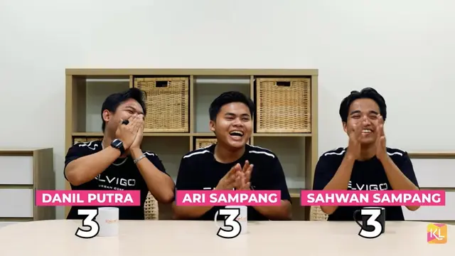 Danil, Ari dan Sahwan main games bareng KapanLagi (Credit: Youtube KapanLagi)