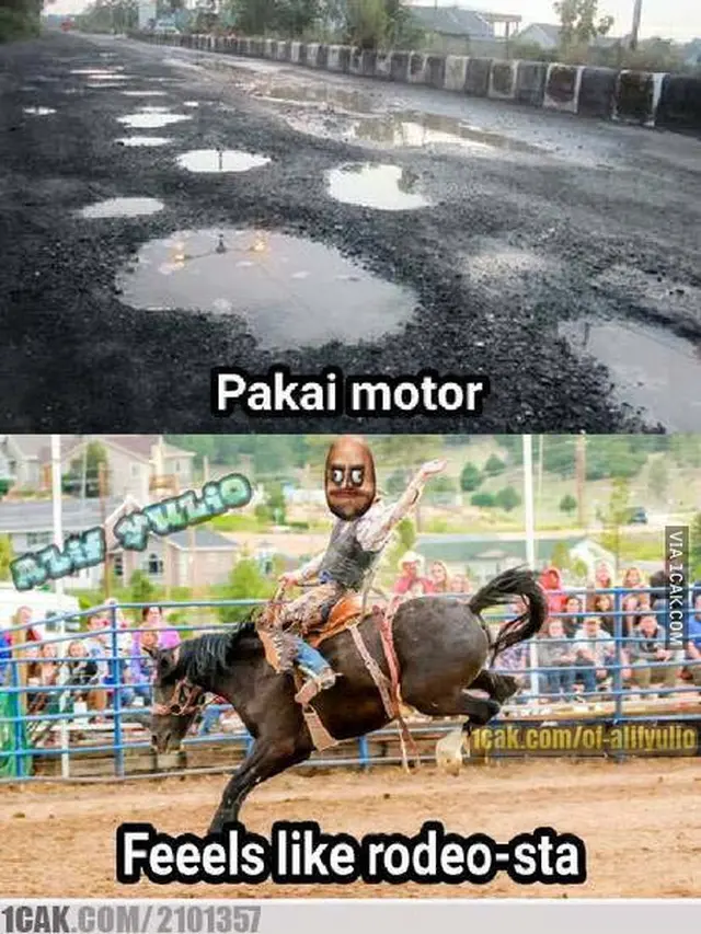 6 Meme Sindir Jalan Berlubang Ini Bikin Miris