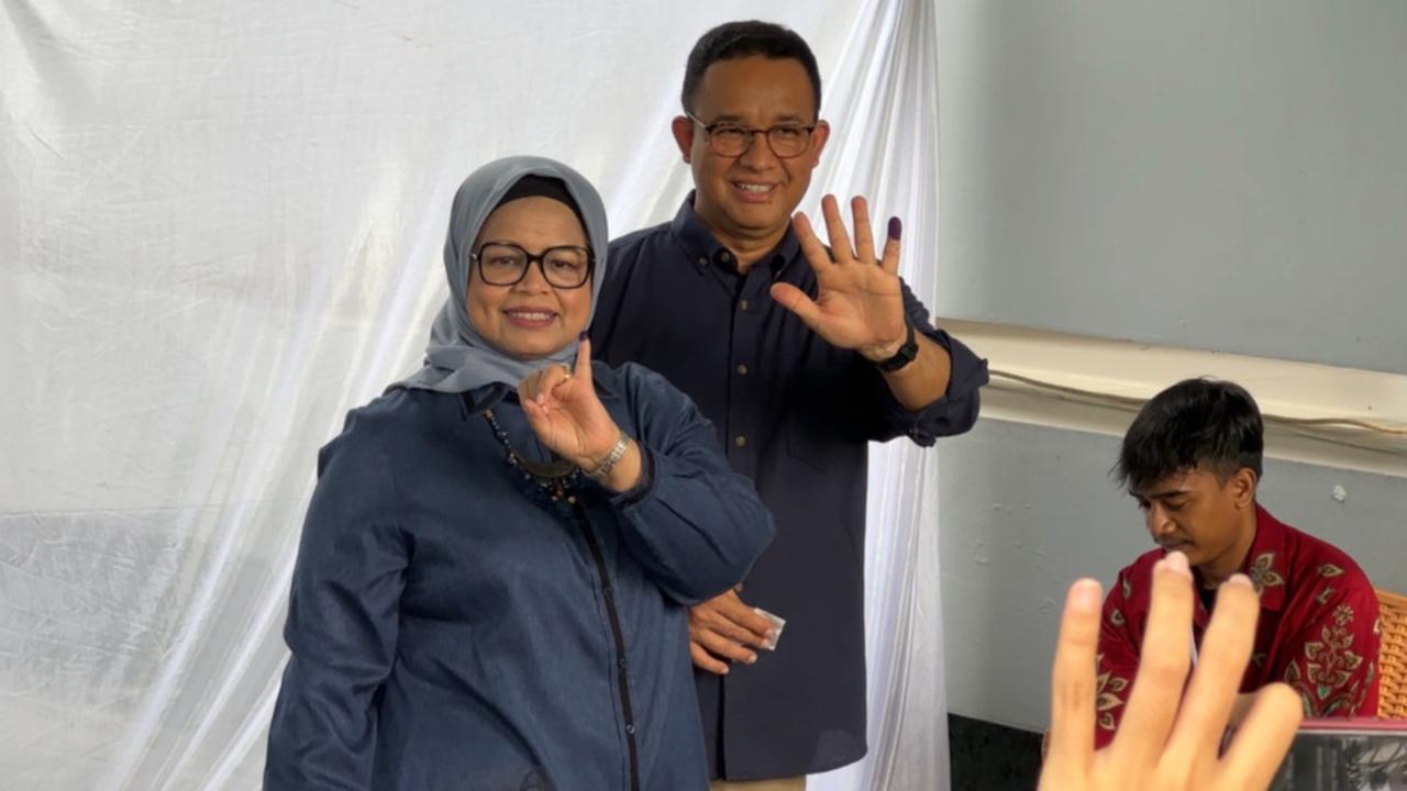 Nyoblos di Lebak Bulus, Anies Ajak Warga Jakarta Pilih Pemimpin yang Rangkul Semua Pihak dan Minim Kontroversi