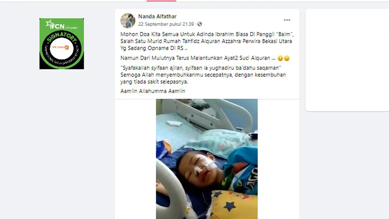 Fakta Seputar Anak Lantunkan Ayat Alquran saat Sakit yang Videonya Viral