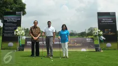 BNI menggelar turnamen golf bertajuk BNI Emerald Golf Invitational di kawasan Pondok Indah Jakarta, Minggu, (20/12/15). Turnamen tersebut diikuti oleh 144 nasabah BNI. (Liputan6.com/Faisal R Syam) 