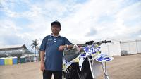 PT Pindad mengenalkan prototipe motor listrik terbarunya MotoEV di ajang balap motor World Superbike (WSBK) 2021 di Sirkuit Mandalika.