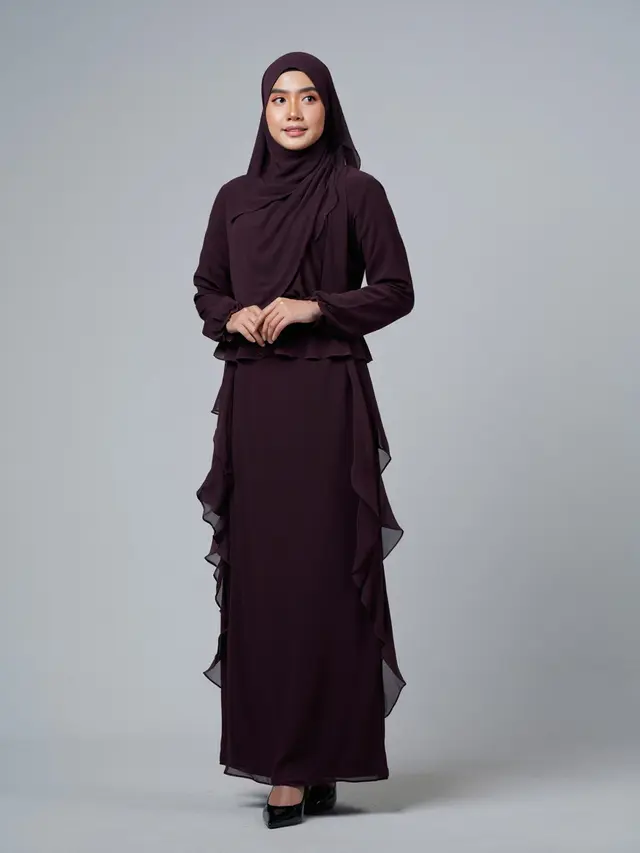 Model Gamis Orang Gemuk Perut Buncit