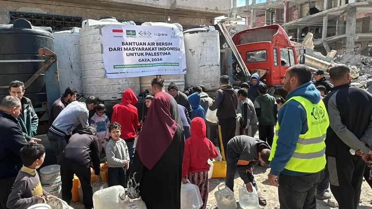Lembaga Amil Zakat Infak Sedekah Nahdlatul Ulama (LAZISNU) mengirimkan ribuan paket bantuan kemanusiaan ke Palestina pada momen Ramadan 1447 Hijriah (Tim Media NU Care–LAZISNU)