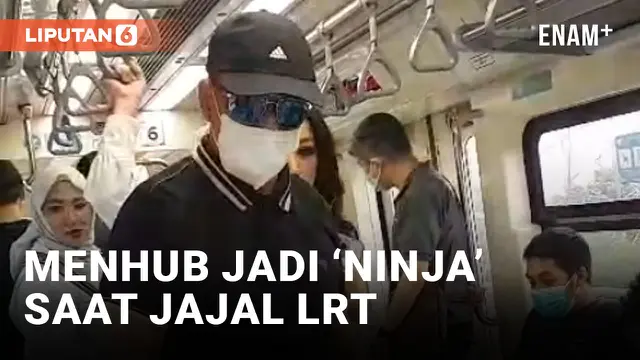Nyamar Jadi Warga Saat Jajal LRT Jabodebek, Menhub Kenakan Topi dan Kacamata Hitam