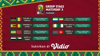 Link Live Streaming Piala Afrika 2021 Matchday 3 di Vidio Pekan Ini, 18-21 Januari 2022. (Sumber : dok. vidio.com)