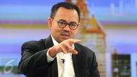 Menteri ESDM, Sudirman Said saat berkunjung dan menjadi narasumber untuk Liputan6 di SCTV Tower, Jakarta, Rabu (4/5).(Liputan6.com/Angga Yuniar)
