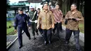 Ketum Partai Gerindra, Prabowo Subianto saat tiba di Istana Bogor untuk menemui Presiden Joko Widodo, Jawa Barat, Kamis (29/1/2015). (Liputan6.com/Faizal Fanani) 