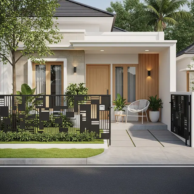 Model Pagar Rumah Kecil Depan Teras
