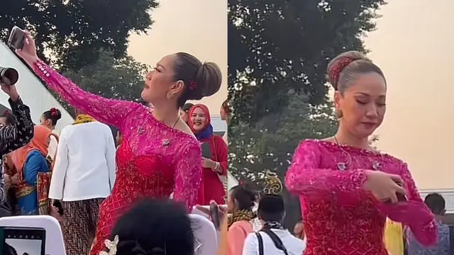Penampilan Bunga Citra Lestari (BCL) saat berkebaya di Istana, Tak Terganggu Permintaan Foto Penggemar